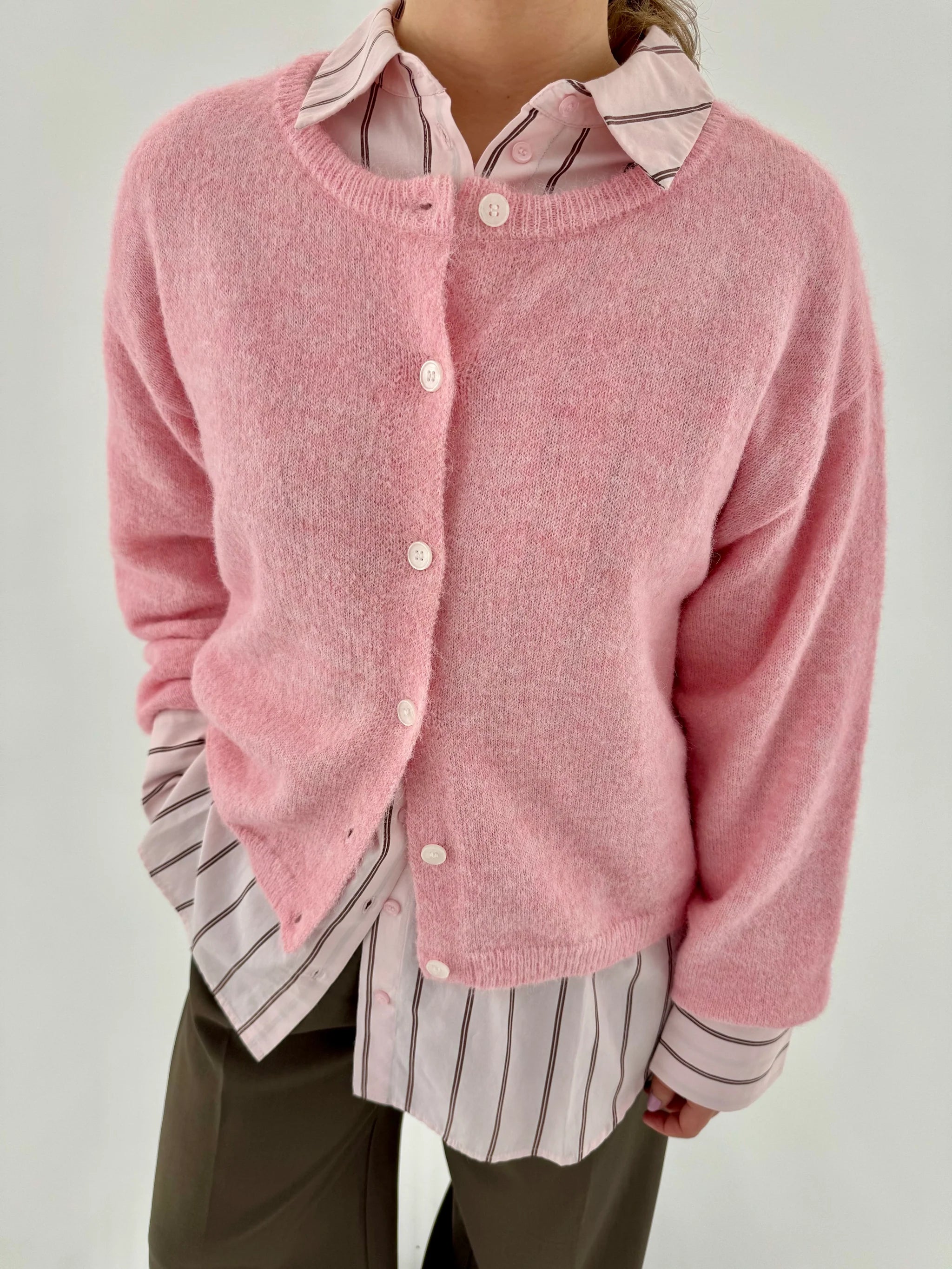 VMHOPE Knit Cardigan - Roseate Spoonbill